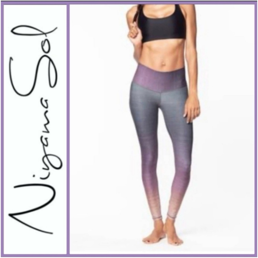 NIYAMA SOL WOMENS OMBRE MAGIC HOUR BAREFOOT ATHLETIC LOUNGE LEGGINGS